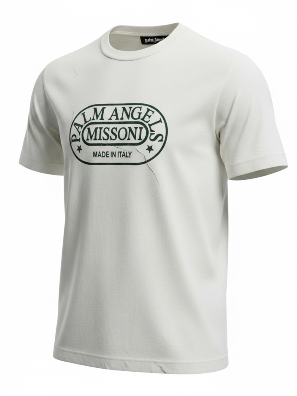 Palm Angels x Missoni White Short-Sleeve Logo Tee